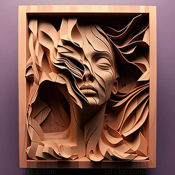 3D мадэль Мишель Мюррей, американская художница. (STL)